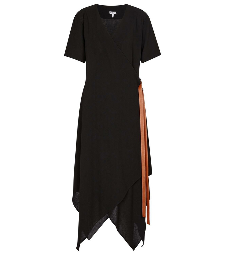 Photo: Loewe Belted wool crêpe midi dress