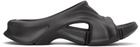 Balenciaga Black Rubber Mold Slide Sandals