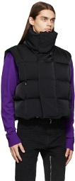 Givenchy Black Down Squared Quilting Puffer Vest