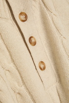 Aurélien Cable-knit Wool and Cashmere-blend Polo Jumper Beige