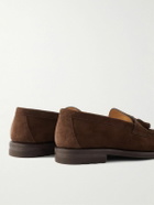 Brunello Cucinelli - Tasselled Suede Loafers - Brown