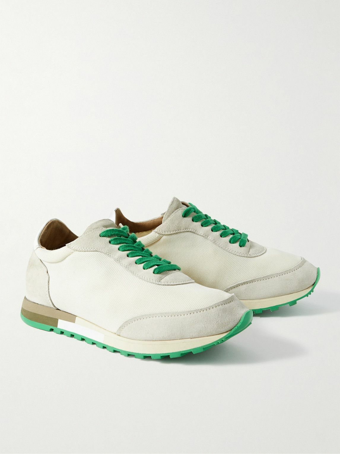 The Row - Owen Suede-Trimmed Mesh Sneakers - Neutrals The Row