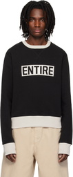 Entire Studios Black Contro Crew Sweatshirt