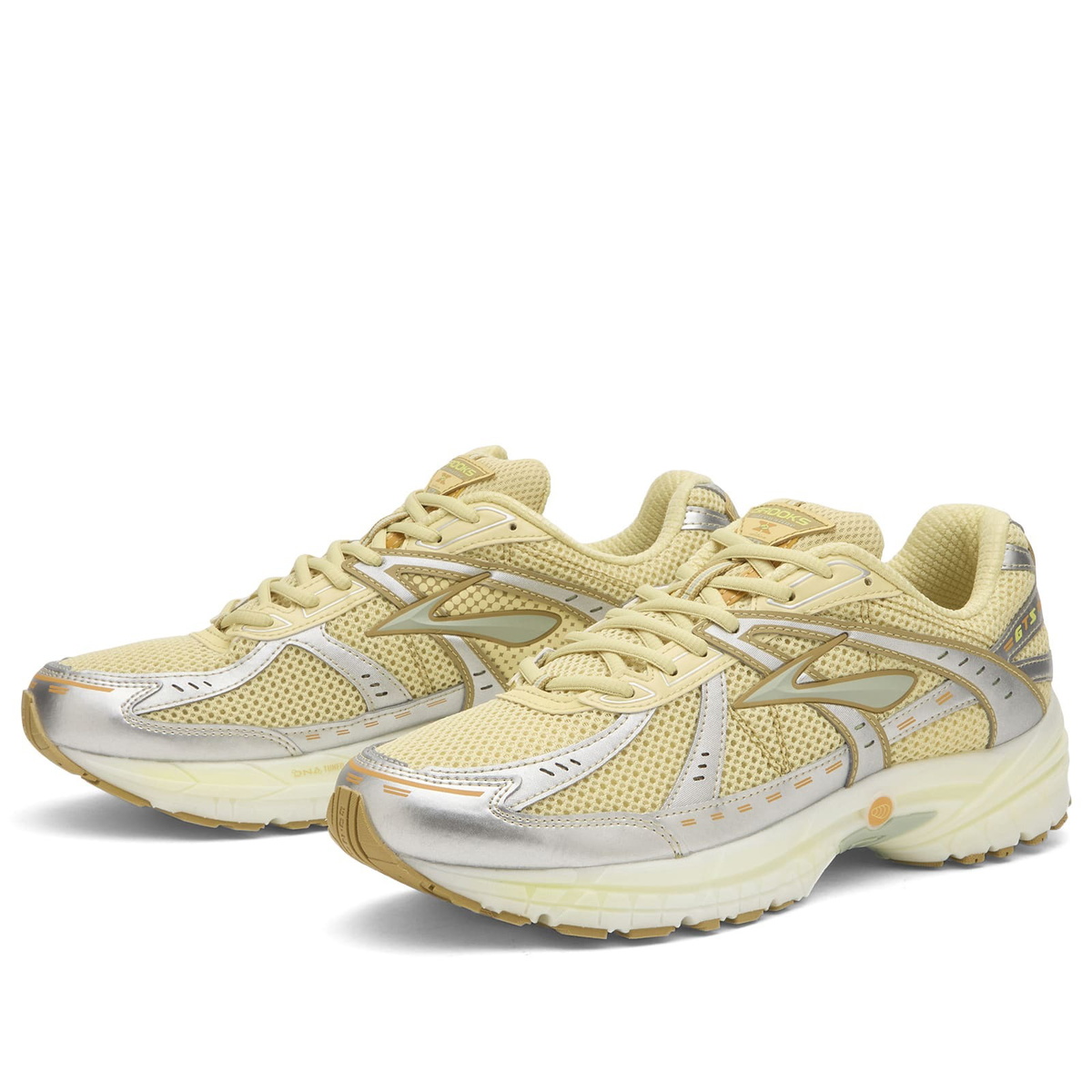 Brooks Men's Adrenaline GTS 10 Sneaker in Dusty Yellow/Neo Yellow/Grey