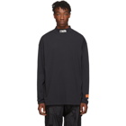 Heron Preston Black Turtleneck Style Long Sleeve T-Shirt