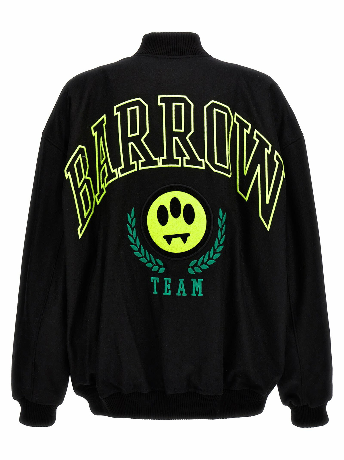 Black Bomber Jacket With barrow Team Embroidery
