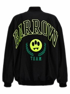Black Bomber Jacket With barrow Team Embroidery