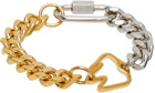 IN GOLD WE TRUST PARIS Gold & Silver Logo Bracelet