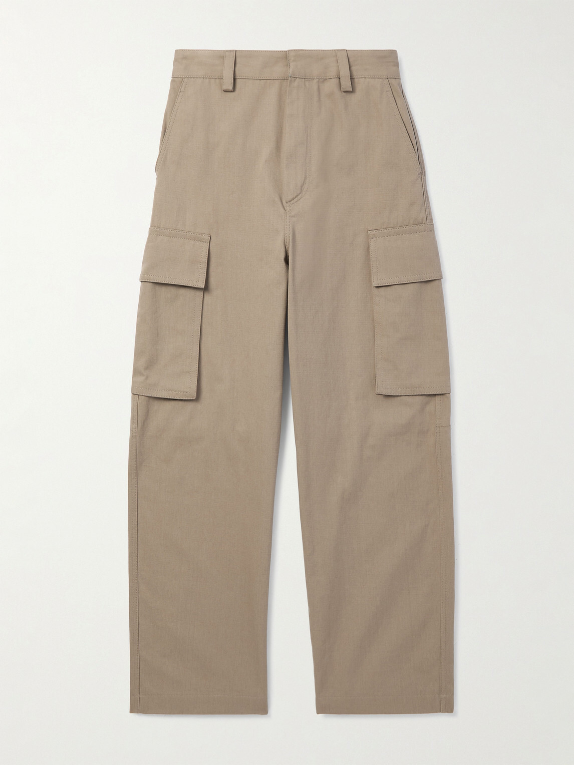 Bottega Veneta - Wide-Leg Cotton-Twill Cargo Trousers - Gray