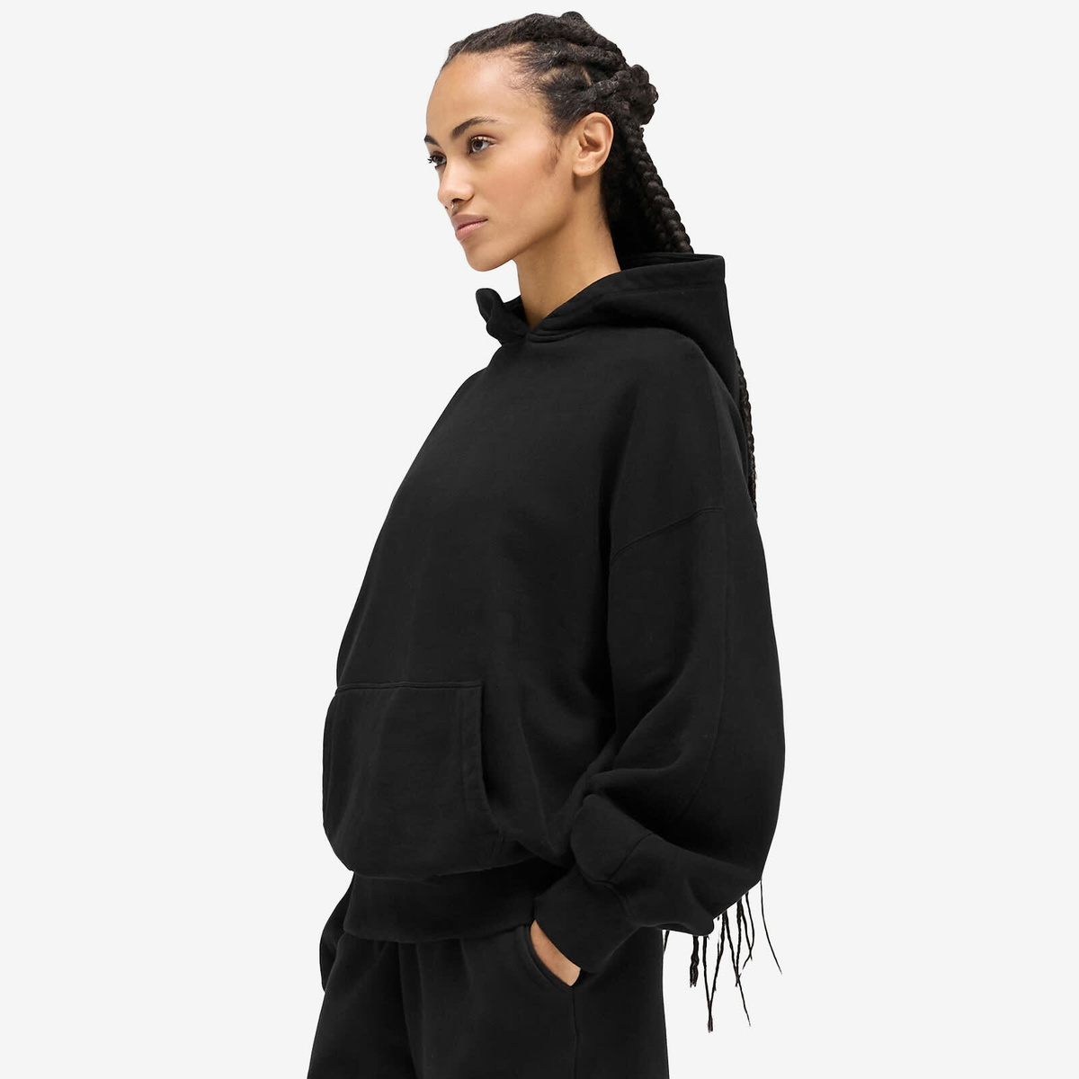 Represent Women's Boyfriend Hooded Sweatshirt in Jet Black
