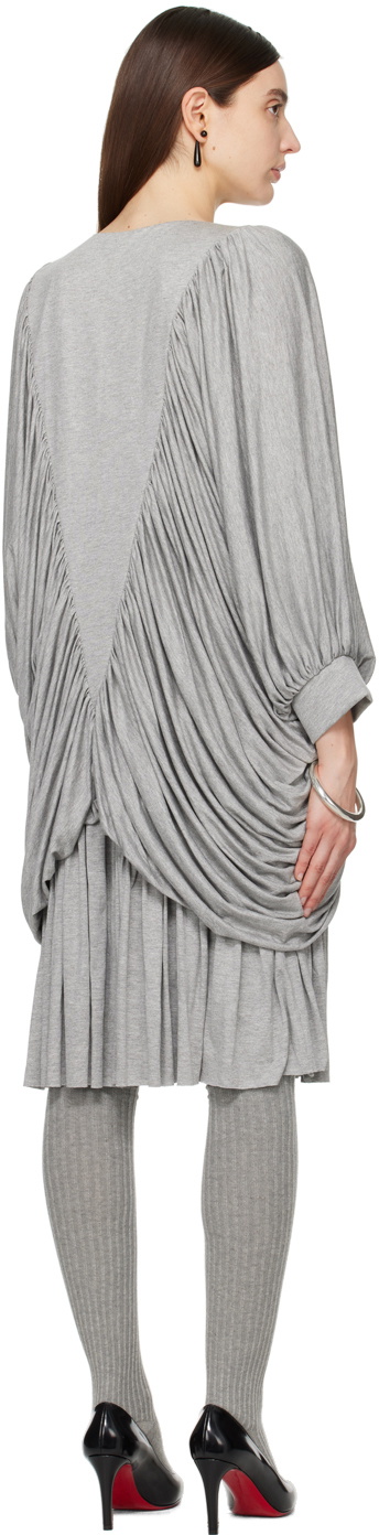 nicklas skovgaard ドレス Nicklas Skovgaard SSENSE Exclusive Gray Alice Midi Dress Nicklas