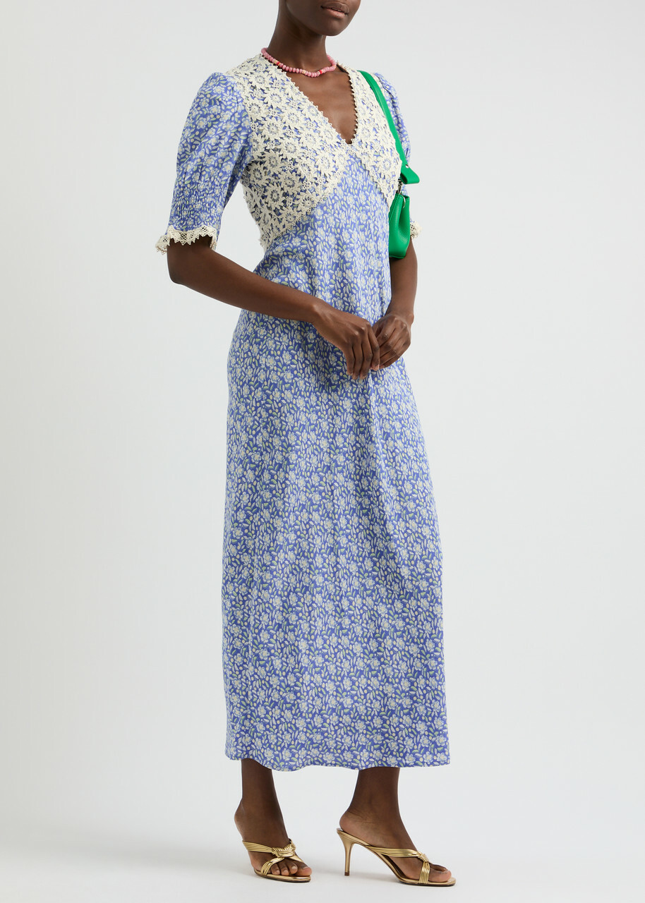 blue rixo dress Skylar Velvet Bridesmaid Dress main image 0
