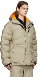 MSGM Beige Down Puff Jacket