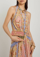 Chloe Soleil Minaudière Postcard Brass Clutch - Gold - One Size