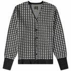 Needles Men's Houndstooth Cardigan in Black