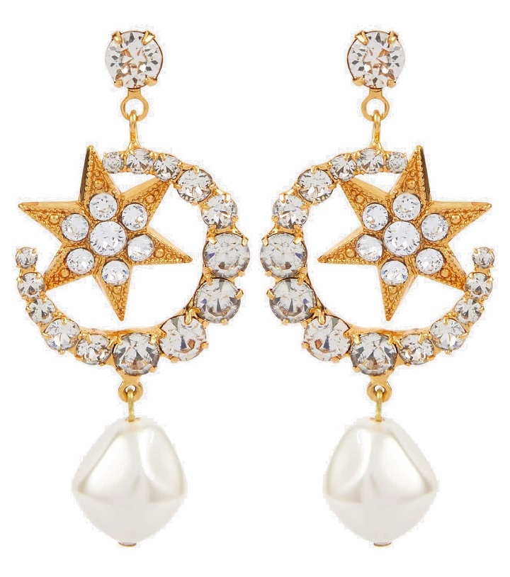 Photo: Jennifer Behr Kepler embellished gold-plated drop earrings