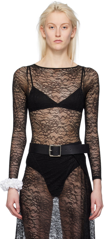 Photo: Gil Rodriguez Black Sheer Bodysuit