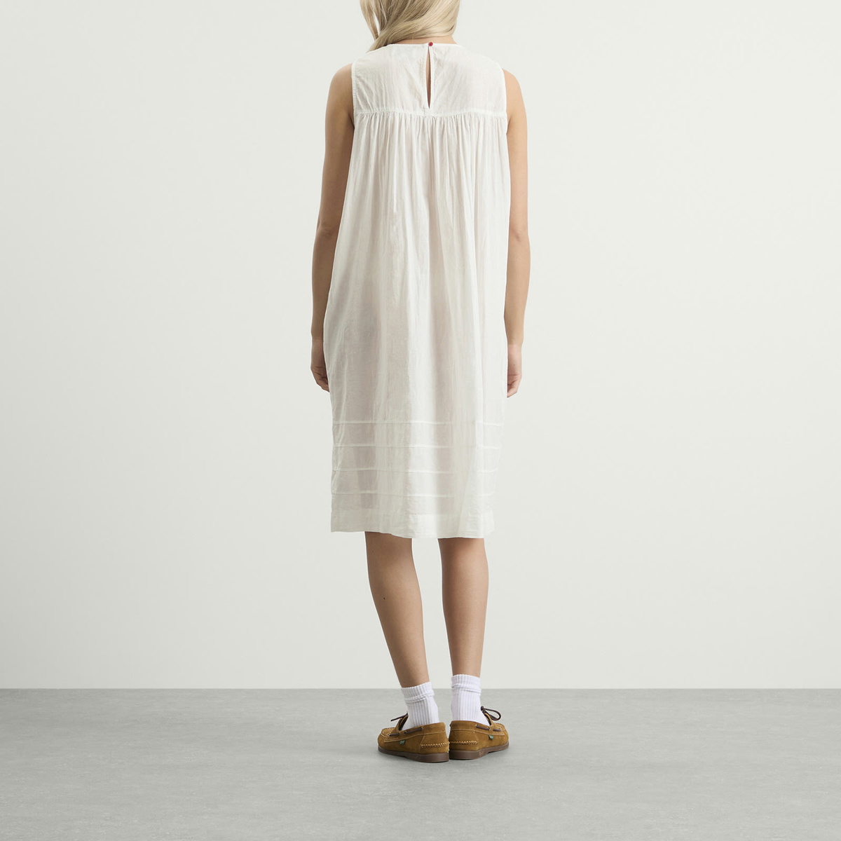 Damson Madder Women's Ambrose Midi Night Dress in White