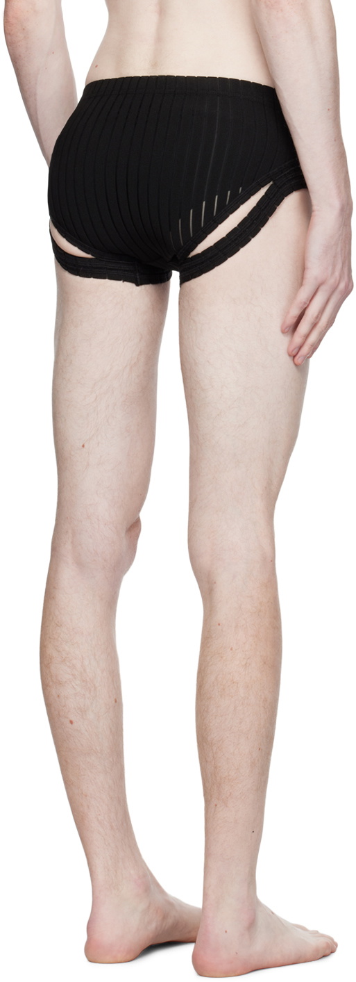 Parnell Mooney Black Ribbed Swim Briefs