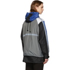 John Elliott Blue and Grey Sail Pullover Jacket