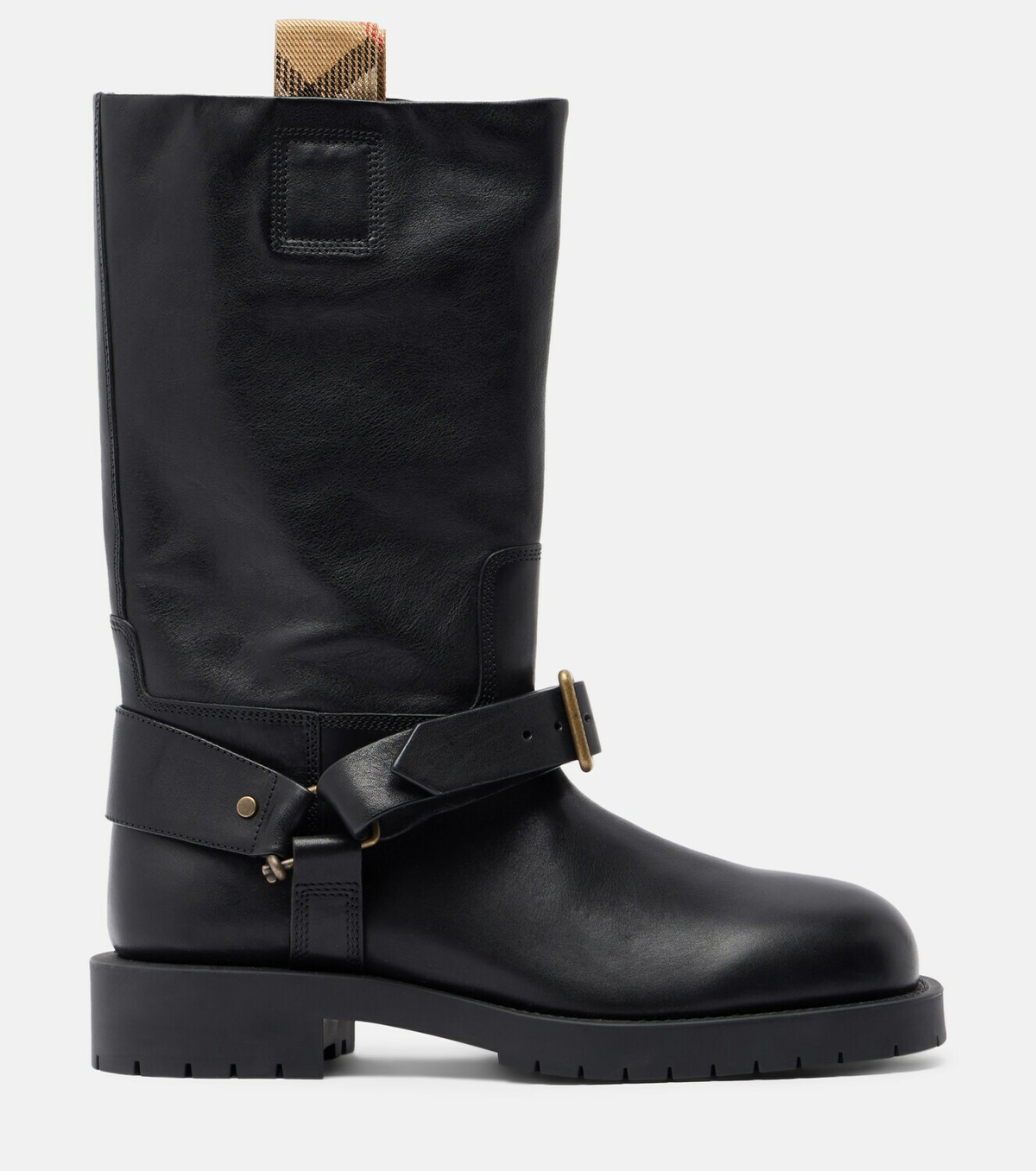 Burberry Soft Saddle leather mid-calf boots