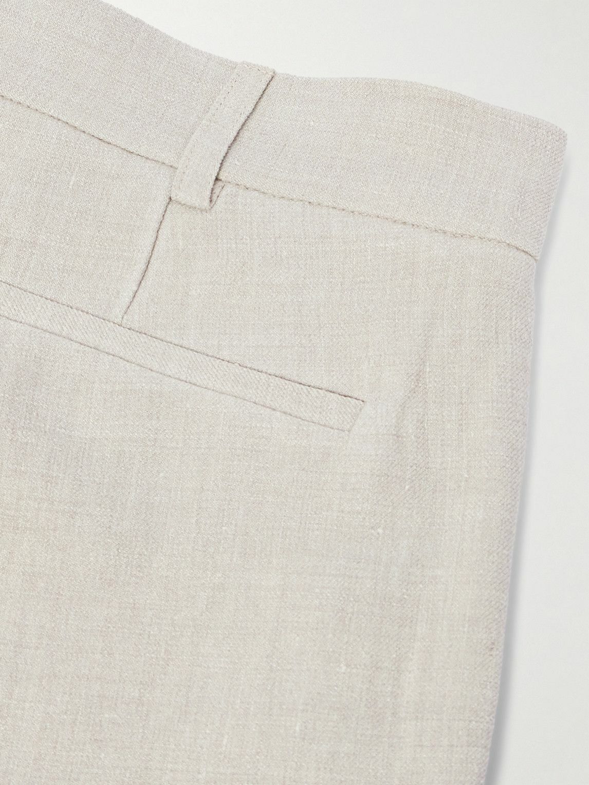 De Bonne Facture - Wide-Leg Pleated Linen and Wool-Blend Trousers - Neutrals