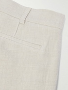 De Bonne Facture - Wide-Leg Pleated Linen and Wool-Blend Trousers - Neutrals