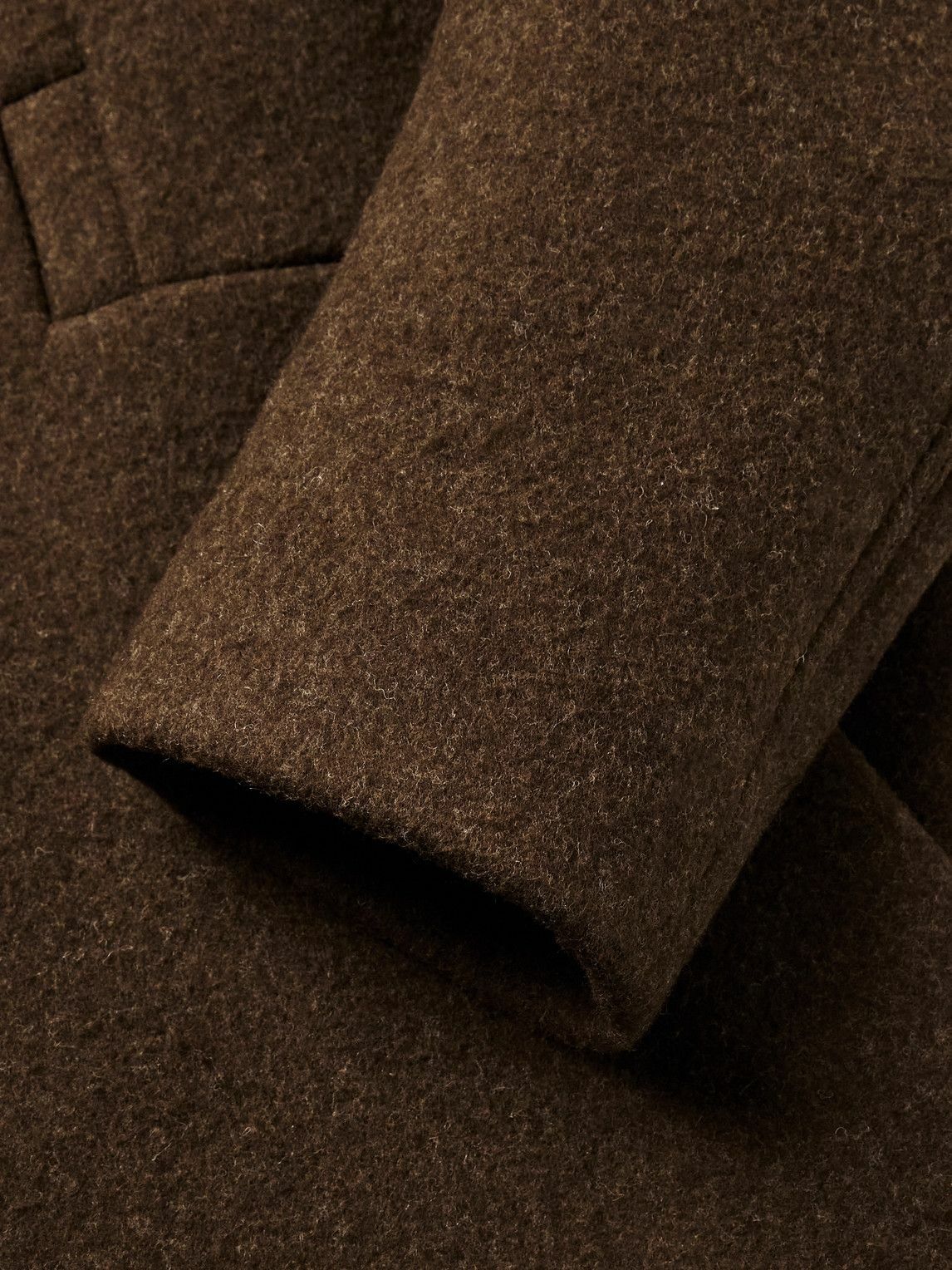 Rick Owens - Bonotto Oversized Melton Wool Coat - Brown
