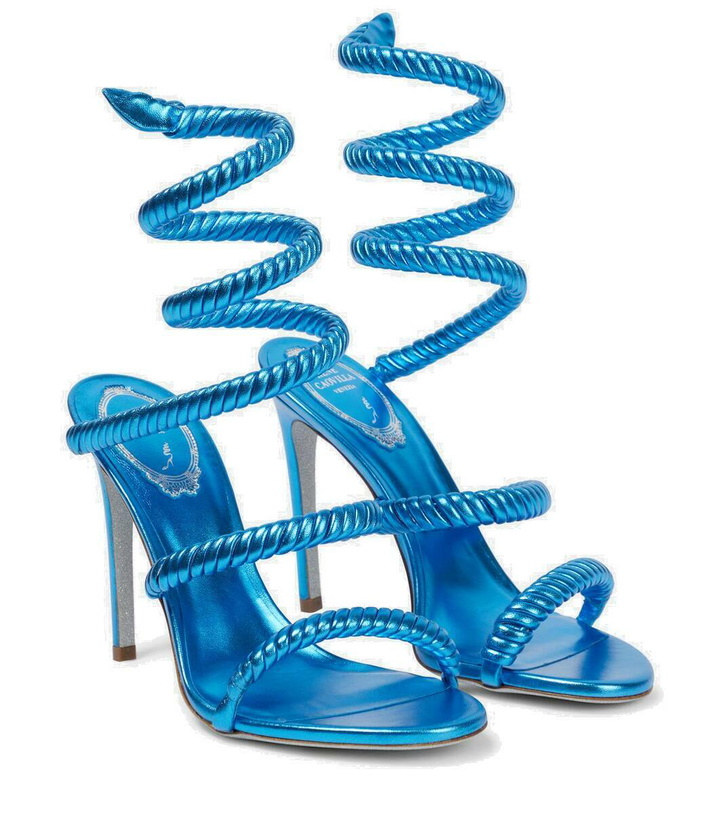 Photo: Rene Caovilla Cleo 105 metallic leather sandals