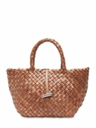 LITTLE LIFFNER Mini Basket Leather Top Handle Bag