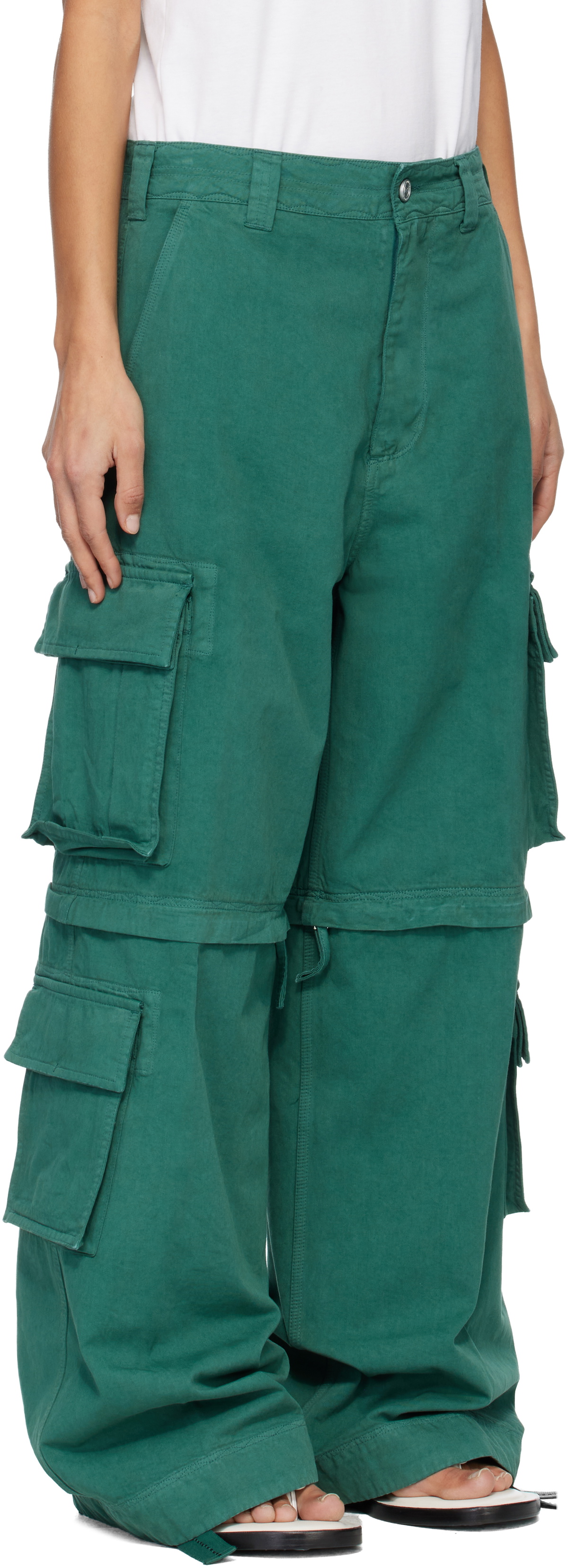 ERL Green Zip-Off Cargo Pants