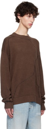 HOPE Brown Cracked Sweater