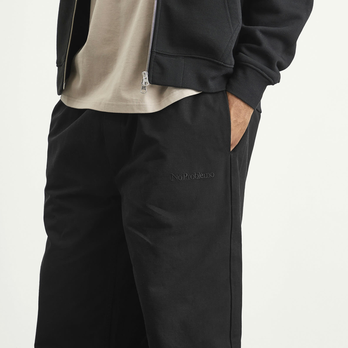 No Problemo Men's Mini Problemo Ripstop Work Pant in Black