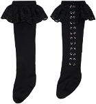 Chopova Lowena Black Lace-Up Socks