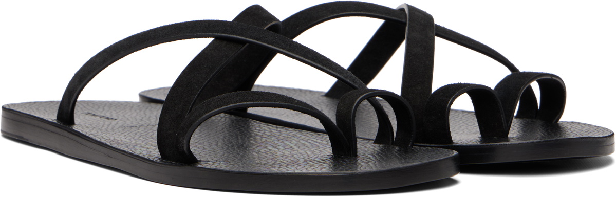 TOM FORD Black Suede Alfred Gladiator Sandals