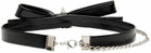 Nodress Black Bow Rivet Choker