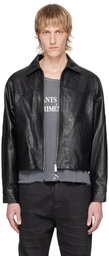 Enfants Riches Déprimés Black Signature Western Leather Jacket