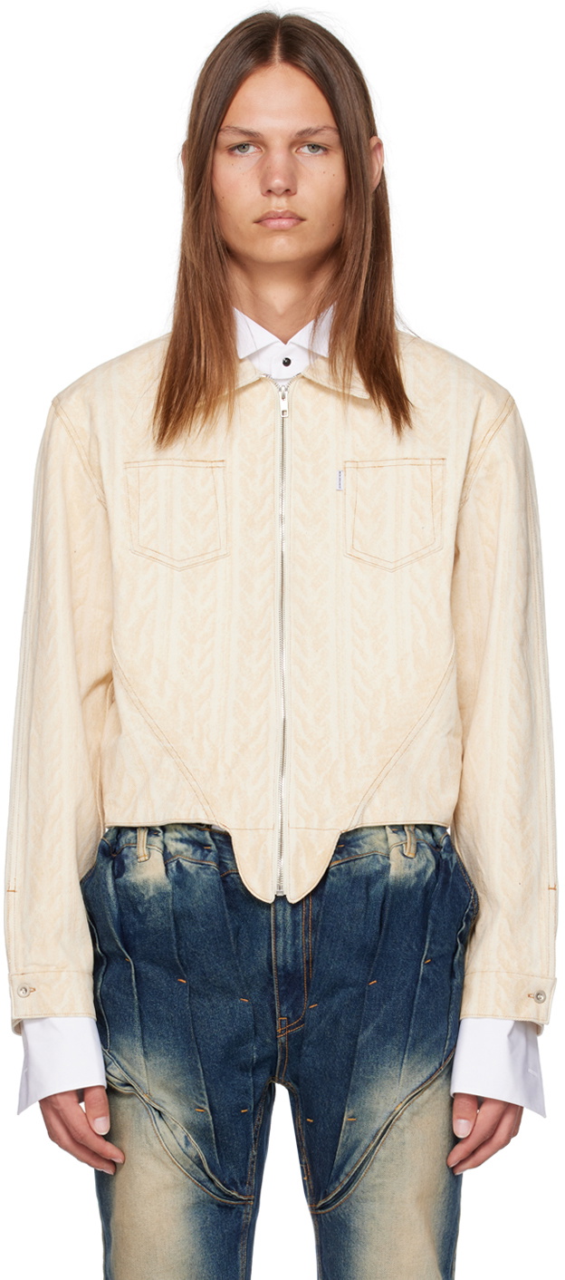 Juntae Kim Off-White Flag Denim Jacket