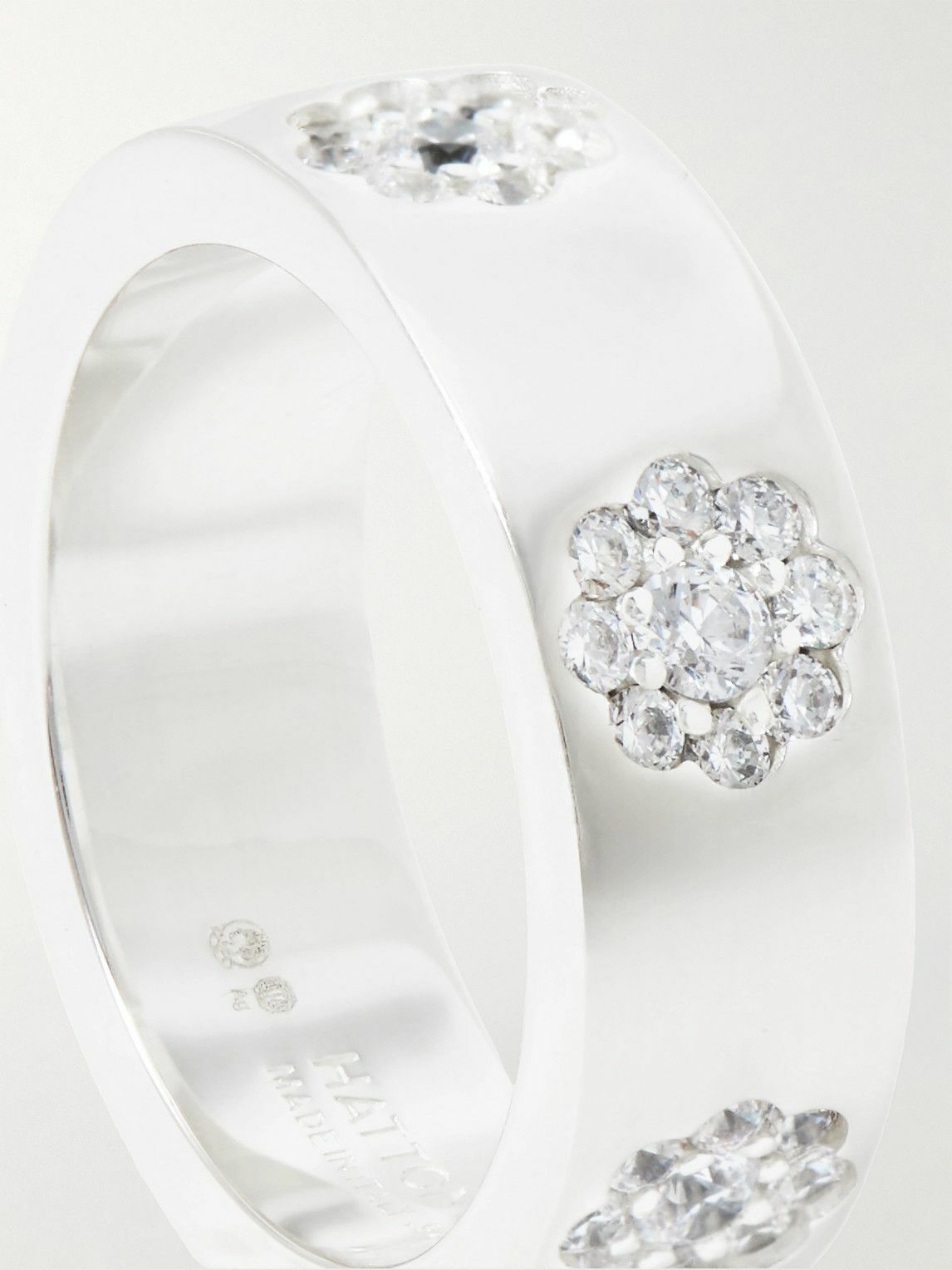 Hatton Labs - Daisy Silver Cubic Zirconia Ring - Silver