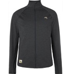TRACKSMITH - Session Slim-Fit Mesh-Panelled Stretch-Jersey Jacket - Gray