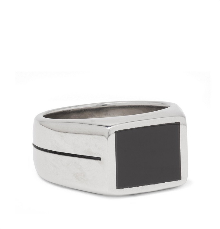 Photo: Givenchy - Silver-Tone and Enamel Ring - Silver