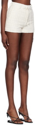GCDS Off-White Low Rise Shorts
