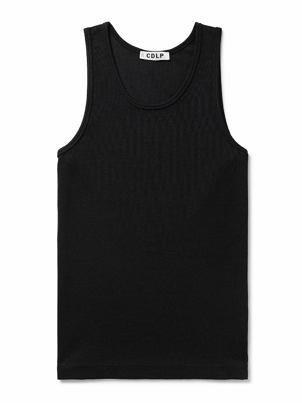 Photo: CDLP - Ribbed Stretch Lyocell and Cotton-Blend Tank Top - Black