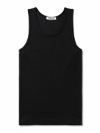 CDLP - Ribbed Stretch Lyocell and Cotton-Blend Tank Top - Black