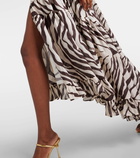 Alexandra Miro Marie Rose zebra-print cotton maxi dress