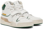 Isabel Marant White & Green Alseeh Sneakers