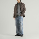 A.P.C. Men's Baptiste Graphic Wool Overshirt in Burgundy