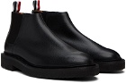 Thom Browne Black Loop Chelsea Boots