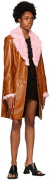 MSGM Brown Cappotto Coat