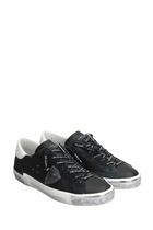 Philippe Model Prsx Low Sneakers In Black Leather